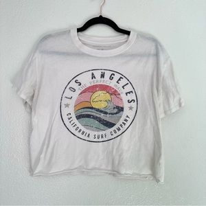 Cropped Surf Graphic Tee | Size M